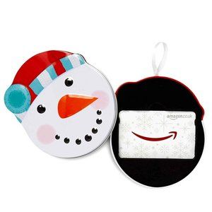 Snowman Tin Gift Card Holder Ornament